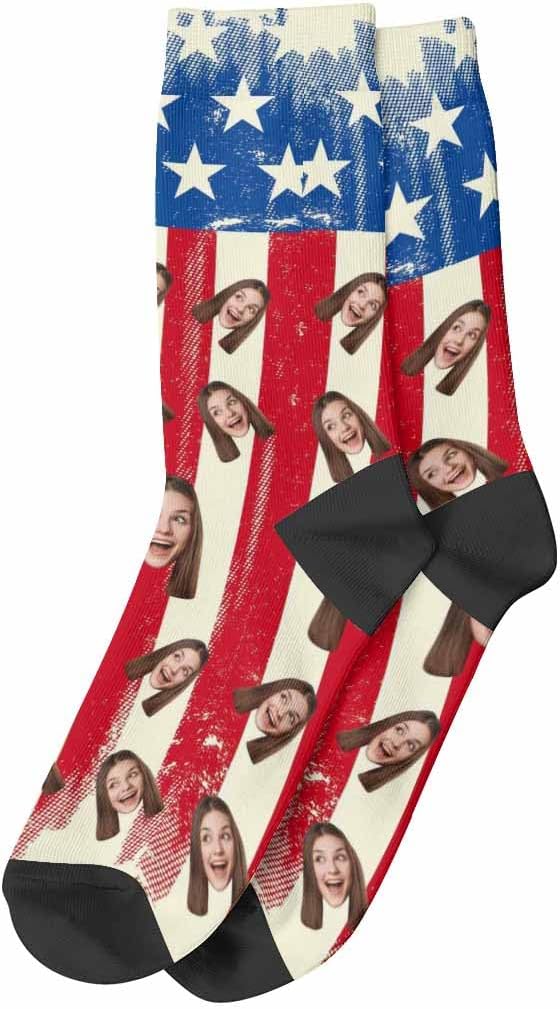 Artsadd Custom Face Socks for Dad Fathers Day Gift Novelty Personalized Photo - Image 6