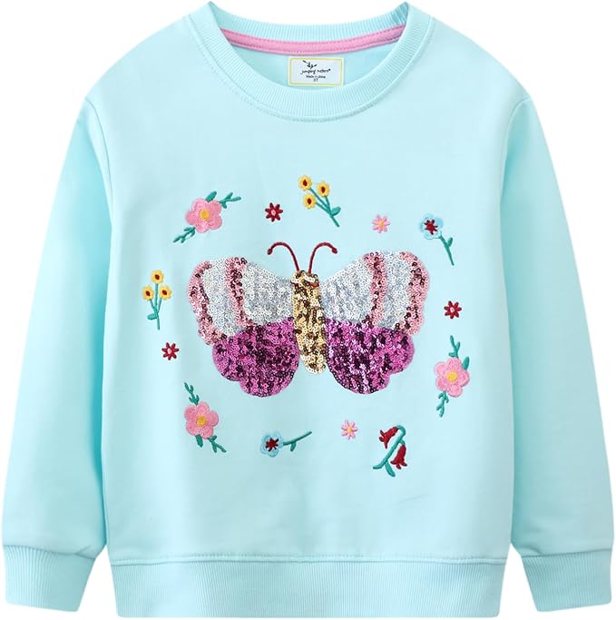 RETSUGO Toddler Baby Girls Sweatshirts Casual Pullover Crewneck Winter Long by RETSUGO