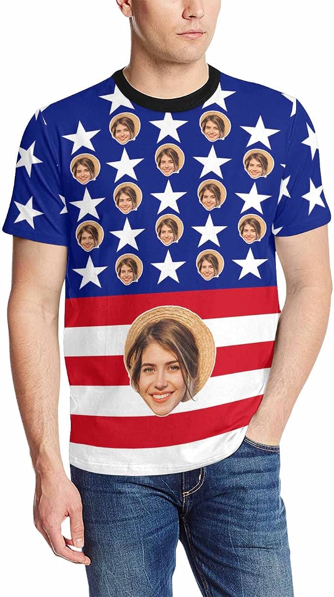 Custom T Shirts with Face Photo Text Pet Shirt by Artsadd