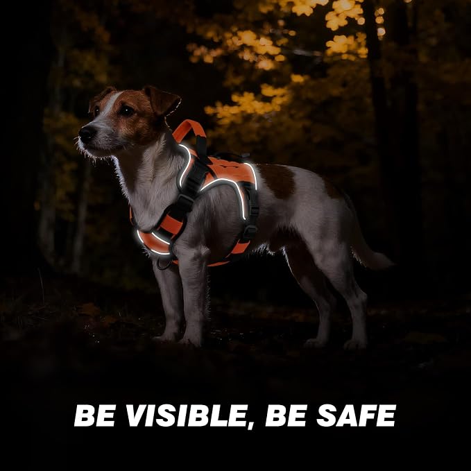 WINGOIN Orange Tactical Dog Harness - Image 3