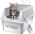 Stainless Steel Cat Litter Box XL by Jecoo