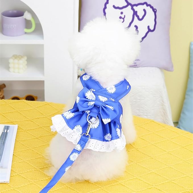 Daisy Floral Dog Harness and Leash Set - Image 2