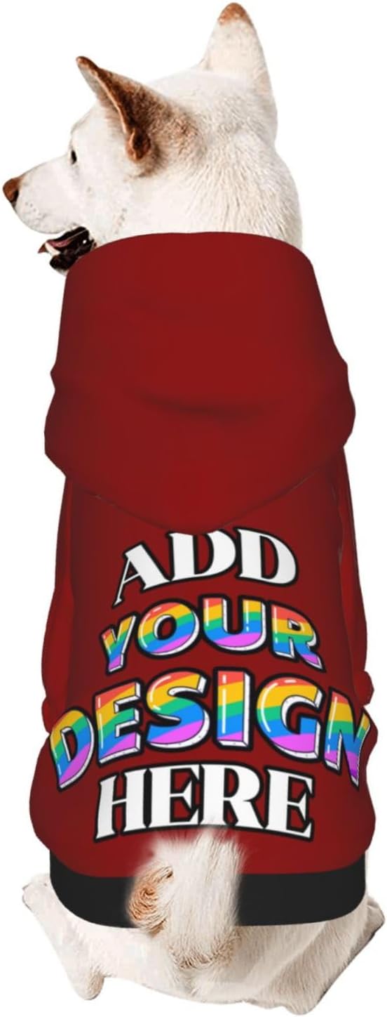 Personalized Dog Hoodie Custom Hooded Pet Warm Pullover Sweatshirt by Phyxara