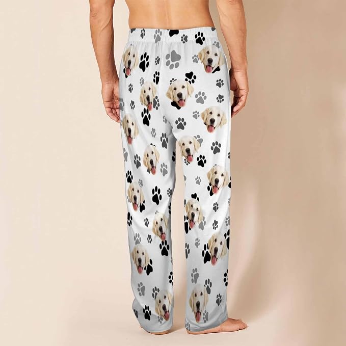 MyPupSocks Custom Pajama Pants for Pet Lover, Personalized Photo Face Printed - Image 3