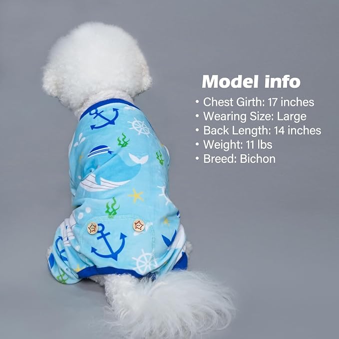 KYEESE Dog Pajamas Velvet Dog Pajamas Small Sized Dogs Soft Dogs Clothes Pet - Image 5