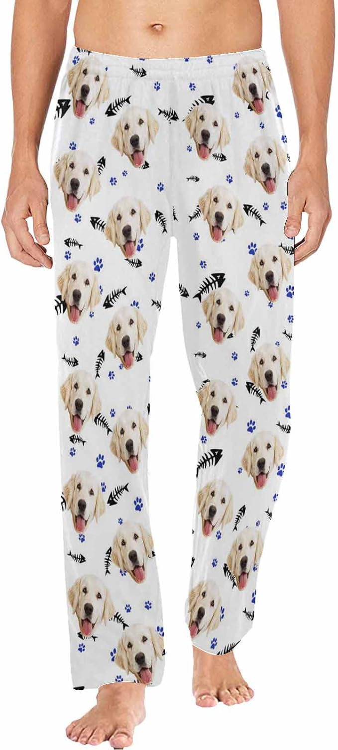 MyPupSocks Custom Pet Face Pajamas Pants Photo Pajama Bottoms by MyPupSocks