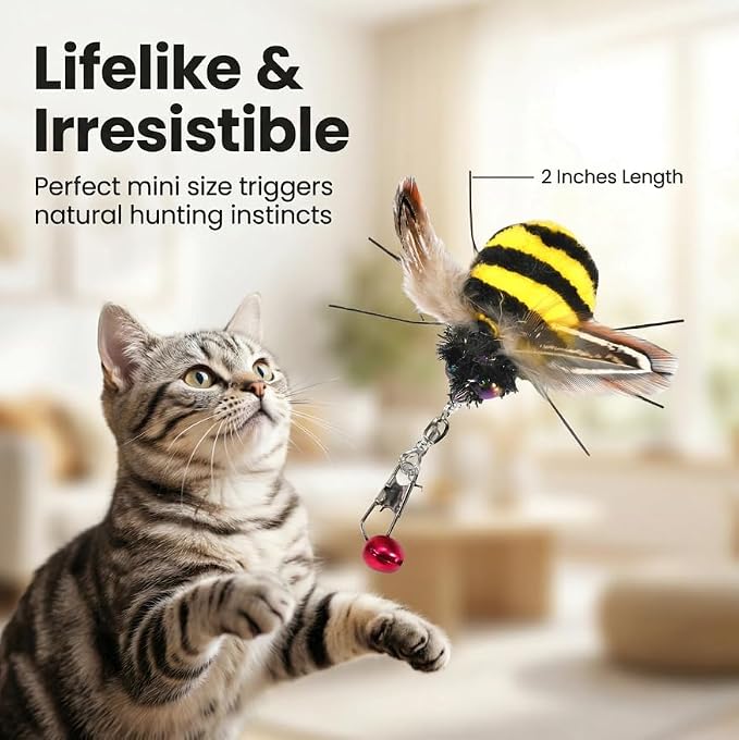 Cat Insect Feather Toys Replacement - Image 4