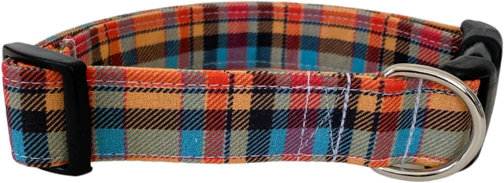 Orange Plaid Dog Collar - Image 3