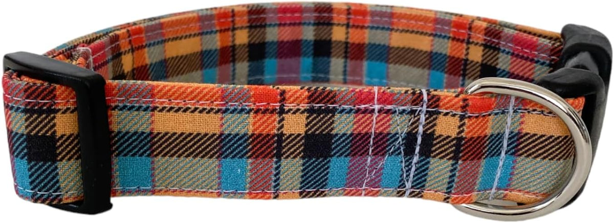 Orange Plaid Dog Collar - Image 3