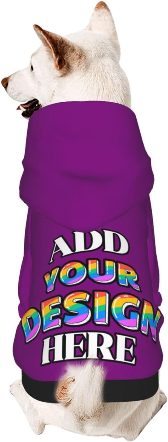 Personalized Dog Hoodie Custom Hooded Pet Warm Pullover Sweatshirt by Phyxara
