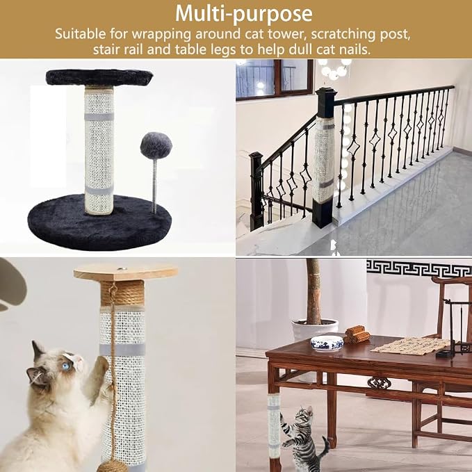 Cat Nail File Scratcher Wrapped Around a Cat Scratching Post, 16.73"×13.38" - Image 6