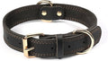 Genuine Leather Dog Collar, Heavy Duty Wide Dog Collar by DAIHAQIKO