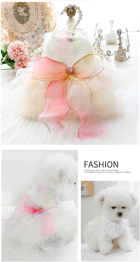 Fashion Sweet Puppy Dog Blingbling Princess Skirt Pet Dog Lace Cake Camisole - Image 4