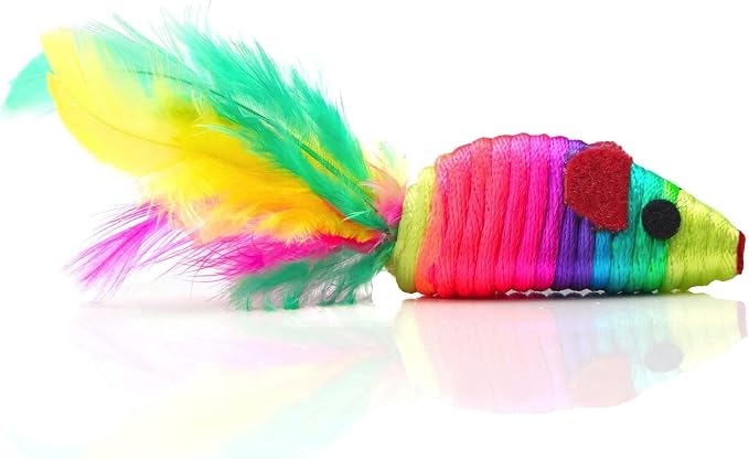 CHIWAVA 24PCS 5" Rattle Cat Toys Mice - Image 5