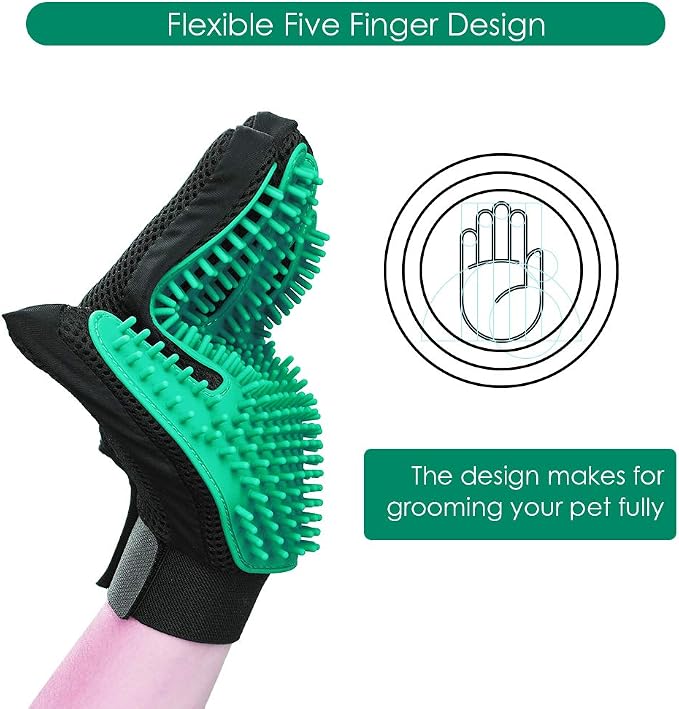 DELOMO Pet Hair Remover Gloves, 255 Tips, Deshedding Glove - Image 5