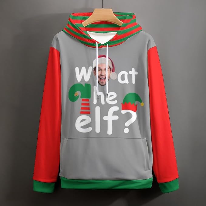 Artsadd Custom Face Unisex athletic Pockets Sweatshirt Loose Hoodie Custom - Image 3