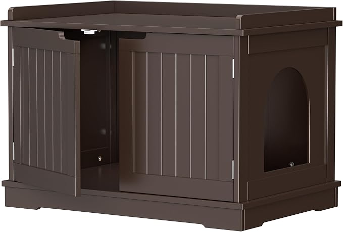 ZENY Cat Litter Box Enclosure Furniture Hidden, Wooden Cabinet - Image 7