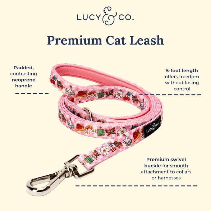 Lucy & Co. Cutie Patootie Step-in Cat Harness & Leash Bundle – Reflective - Image 2