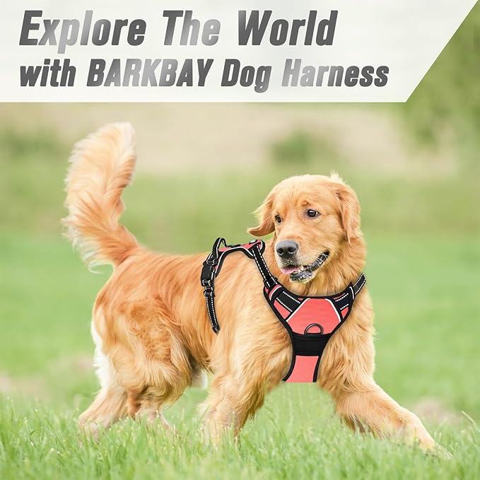 BARKBAY No Pull Dog Harness Front Clip Heavy Duty Reflective Easy Control Handle - Image 8