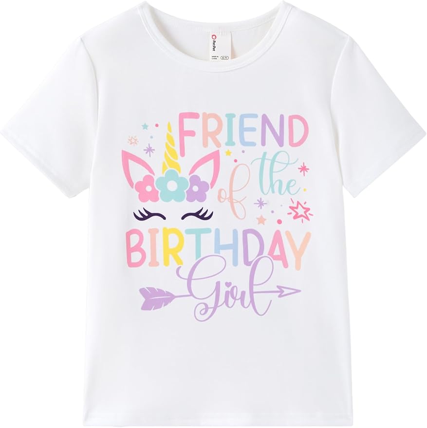 PATPAT Girls Crewneck Short Sleeve Graphic Tees Animal Print Shirts Cute Summer by PATPAT