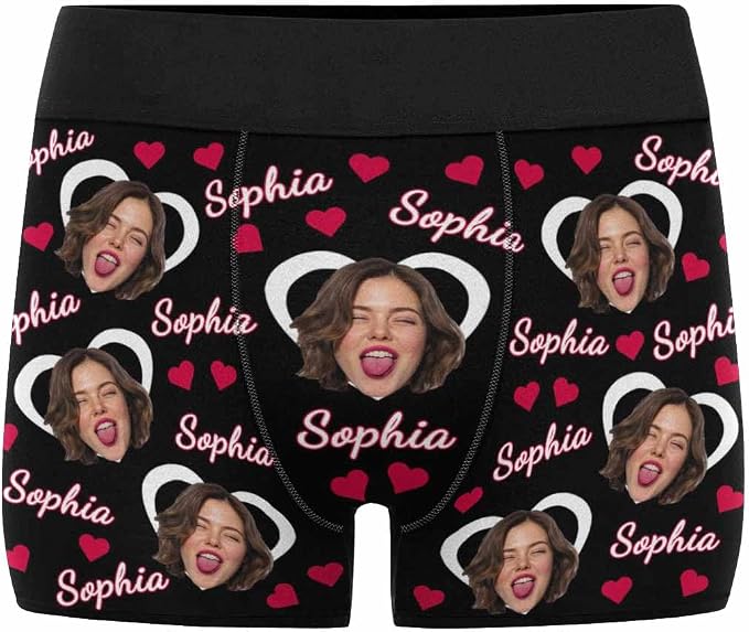 M YESCUSTOM Custom Faces Funny Short Briefs Gift - Image 5