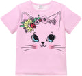 PATPAT Girls Crewneck Short Sleeve Graphic Tees Animal Print Shirts Cute Summer by PATPAT