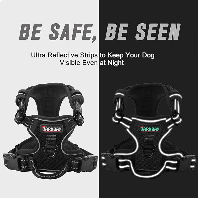 BARKBAY No Pull Dog Harness Front Clip Heavy Duty Reflective Easy Control Handle - Image 5