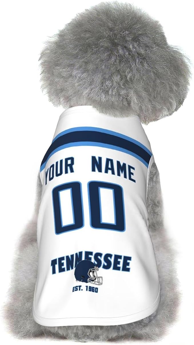 Tennessee Dog Clothes Jersey Pet Jersey Customized Any Name & Number S-5XL - Image 7