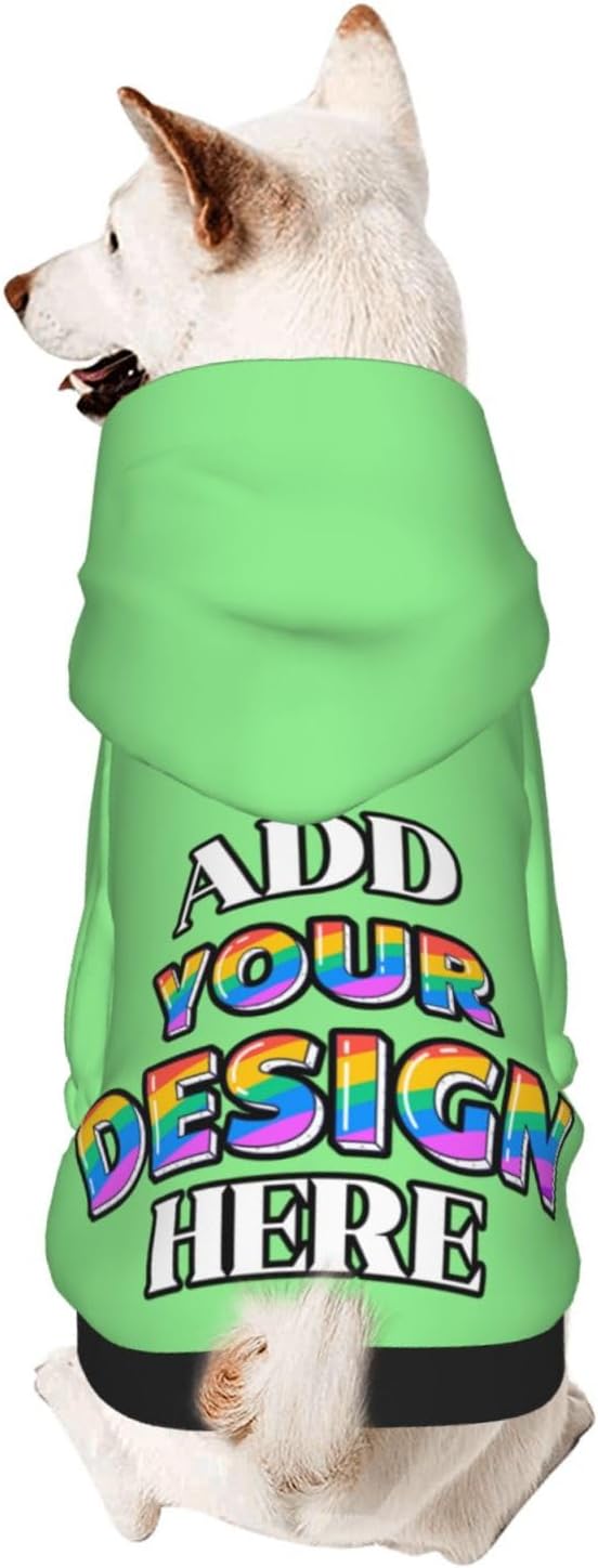 Personalized Dog Hoodie Custom Hooded Pet Warm Pullover Sweatshirt by Phyxara