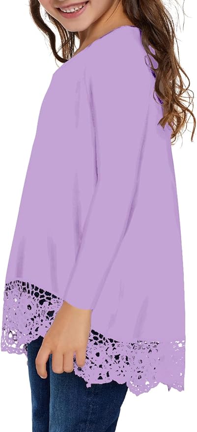 storeofbaby Girls Casual Tunic Tops Short Sleeve Loose Soft Blouse T-Shirt - Image 4