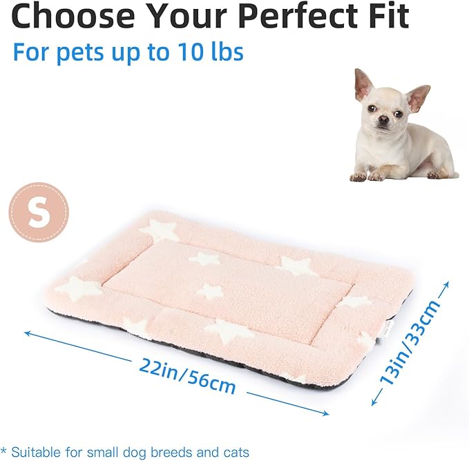 Mora Pets Cat Bed for Indoor Cats Washable Dog Crate Pad Cute Star Dog Bed Mat - Image 6