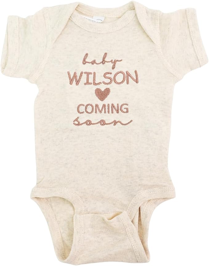 COUPLEHOODIES Personalized Baby Onesie Bodysuit – Custom Embroidery Gift by COUPLEHOODIES
