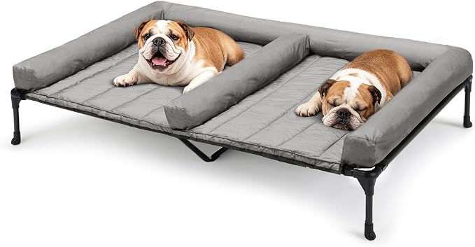 Veehoo Cooling Raised Dog Beds + Waterproof Double Dog Bed Cushion by Veehoo