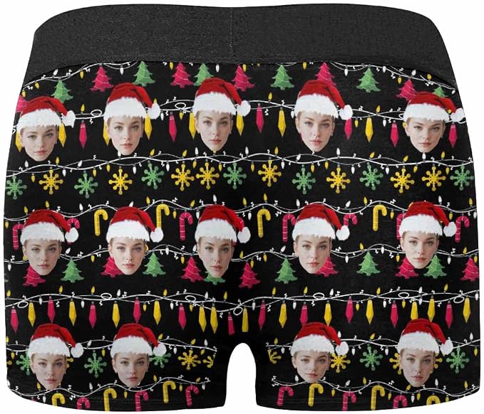M YESCUSTOM Custom Faces Funny Short Briefs Gift - Image 7
