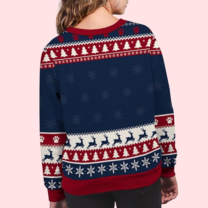 Wrappiness A Girl And Her Dog Christmas Sweatshirt - Image 4