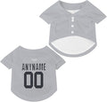 Custom Pet Dog Baseball Jersey Personalized Dog&Cat Jersey Printed Text Logo by Lonhooker