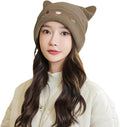 Women's Teen Girls Knitted Cat Kitty Cuffed Beanie Hat Winter Outdoor Stretchy by Unknown