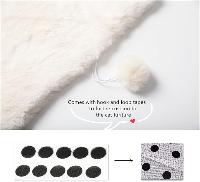 SHENGOCASE 2-Pack 18" Round Faux Rabbit Fur Cat Dog Bed Cushion Pad Mat - Image 4