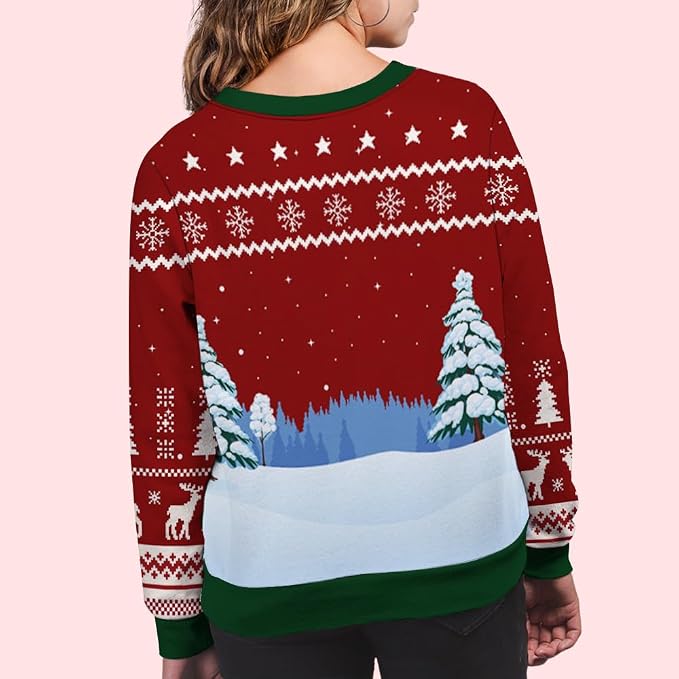 Wrappiness A Girl And Her Dog Christmas Sweatshirt - Image 4