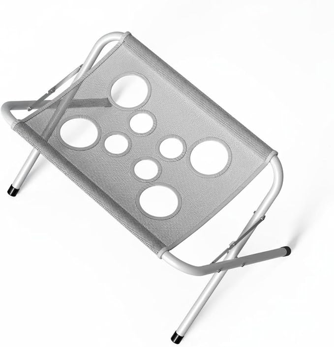 Grooming Pet Grooming Mesh Bath Stand Foldable Metal Frame with Quick Surface and Strap Suitable for pet Washing Maintenance Travel Grooming, Gray by Unknown