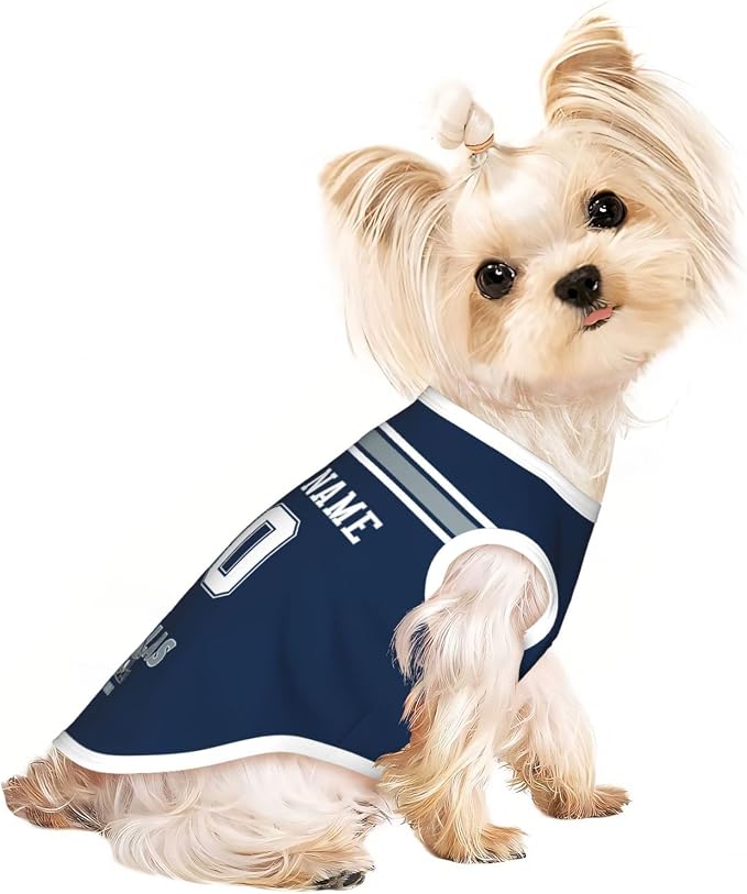 Dallas Dog Clothes Jersey Pet Jersey Customized Any Name & Number S-5XL - Image 3