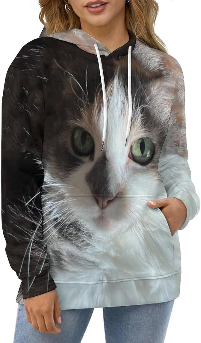 Artsadd Custom Face Unisex athletic Pockets Sweatshirt Loose Hoodie Custom - Image 5