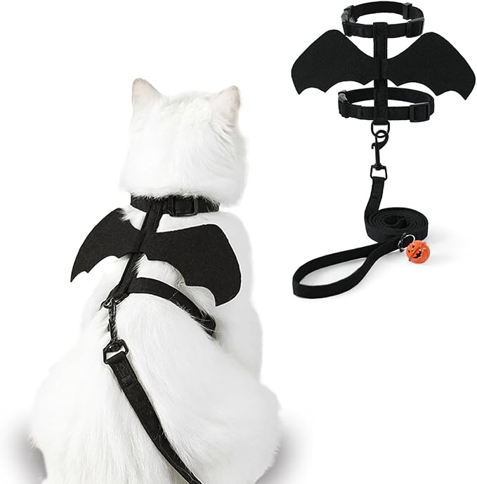Cat Harness and Leash, Cat Halloween Costumes by YONUNI