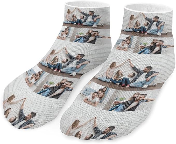 Personalized Ankle Socks with Face Custom Photo Socks Low Cut Ankle Socks by Unknown