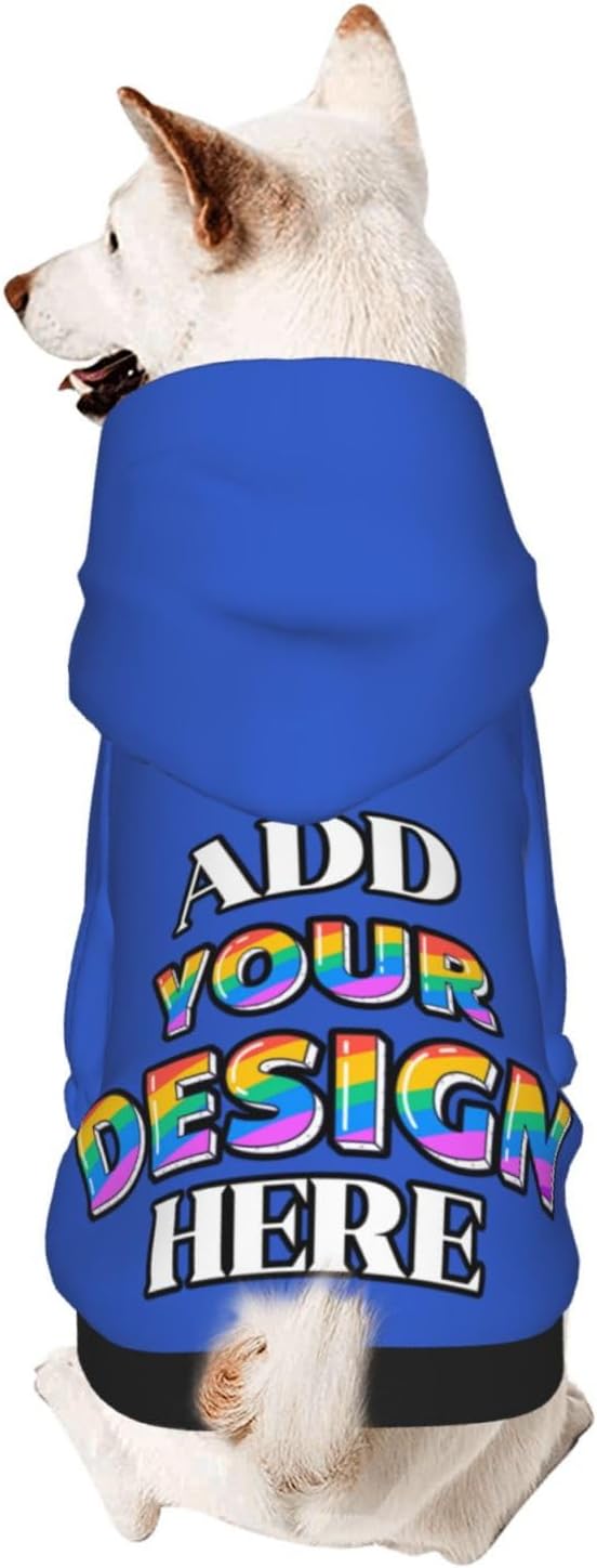 Personalized Dog Hoodie Custom Hooded Pet Warm Pullover Sweatshirt by Phyxara