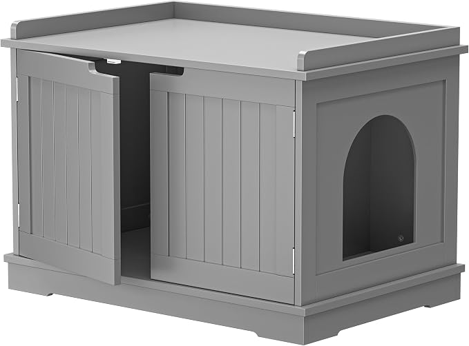 Zeny Cat Litter Box Enclosure Cabinet, Hidden Litter Box Furniture, Modern - Image 8