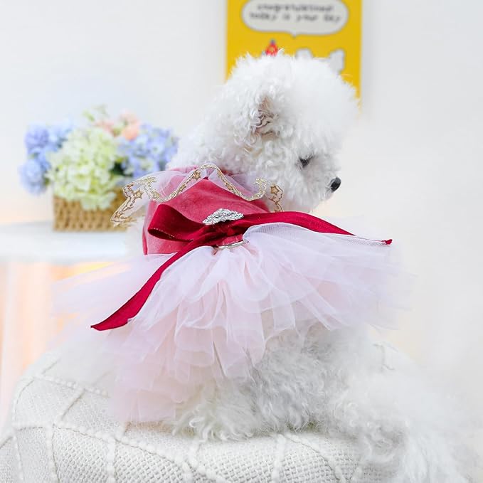 Fashion Sweet Puppy Dog Blingbling Princess Skirt Pet Dog Lace Cake Camisole - Image 7