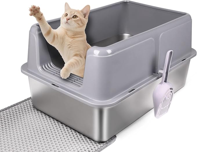 Stainless Steel Cat Litter Box by Unknown