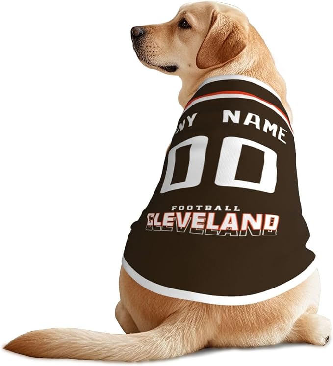 Clevel and Custom Pet Jersey Dog Clothes Jersey Various Sizes Customized Any by EaunyVerat
