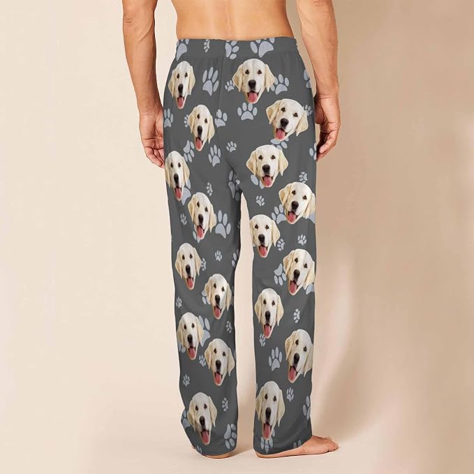 MyPupSocks Custom Pajama Pants for Pet Lover, Personalized Photo Face Printed - Image 3